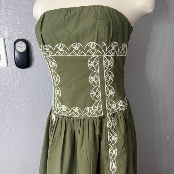 Anthropologie Strapless Drop-Waist Midi Dress 4130318350051 - Picture 2 of 7